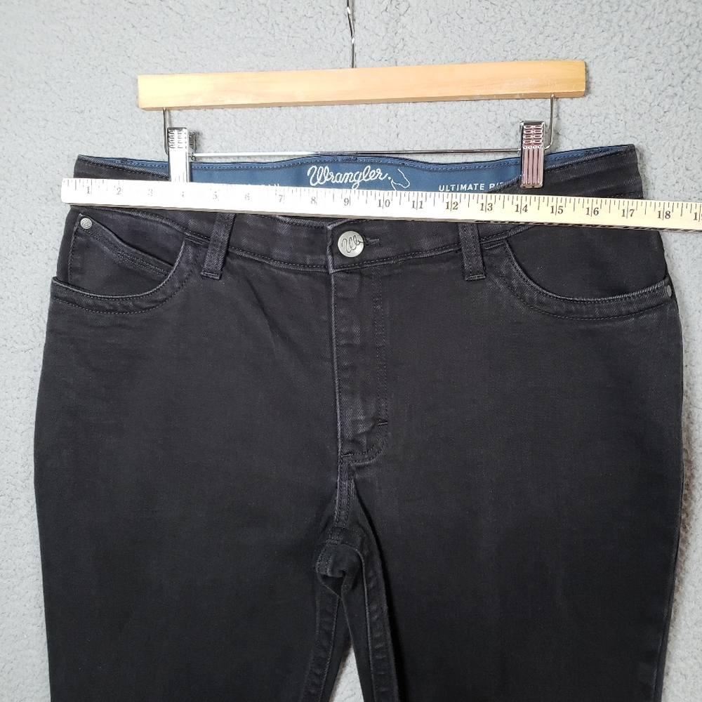 Wrangler Willow Jeans Womens Actual 34X32 Black Ultimate Riding Bootcut Cowgirl - Picture 5 of 12